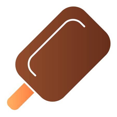 Stick ice cream flat icon. Ice lolly color icons in trendy flat style. Sweets gradient style design, designed for web and app.のイラスト素材