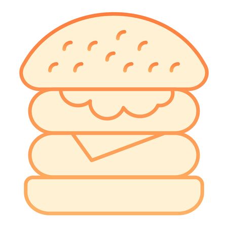 Hamburger flat icon. Fast food orange icons in trendy flat style. Burger gradient style design, designed for web and app.のイラスト素材