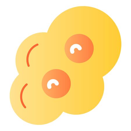 Scrambled eggs flat icon. Omelet color icons in trendy flat style. Fried eggs gradient style design, designed for web and app.のイラスト素材