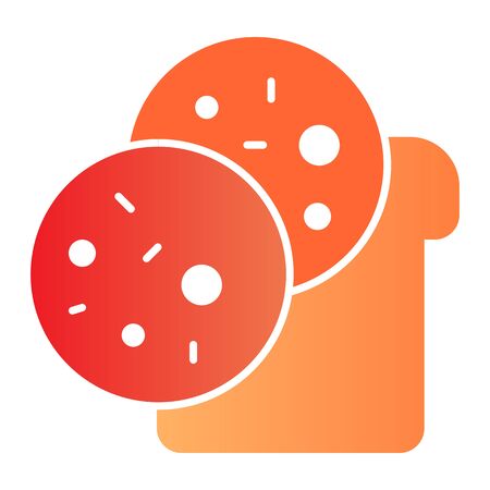 Sandwich flat icon. Snack color icons in trendy flat style. Bread and sausage gradient style design, designed for web and app. Eps 10.のイラスト素材