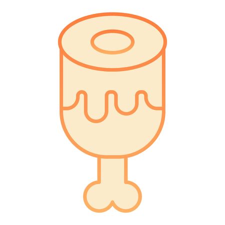 Meat leg flat icon. Chicken leg orange icons in trendy flat style. Poultry gradient style design, designed for web and app. Eps 10.のイラスト素材