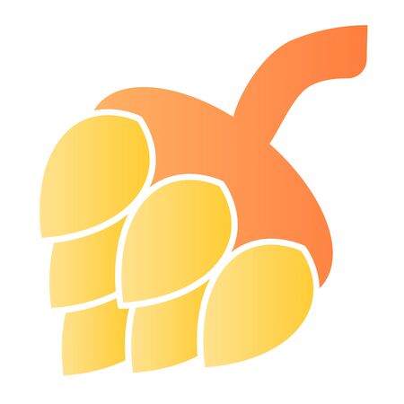 Hop flat icon. Brewery color icons in trendy flat style. Plant gradient style design, designed for web and app. Eps 10.のイラスト素材