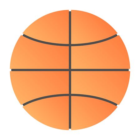 Basketball ball flat icon. Sport ball color icons in trendy flat style. Game equipment gradient style design, designed for web and app. Eps 10.のイラスト素材