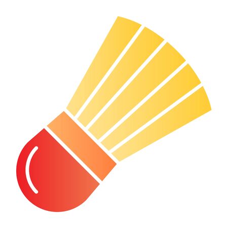 Shuttlecock flat icon. Badminton ball color icons in trendy flat style. Sport game gradient style design, designed for web and app. Eps 10.のイラスト素材