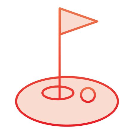 Golf flat icon. Game red icons in trendy flat style. Sport golf gradient style design, designed for web and app. Eps 10.のイラスト素材