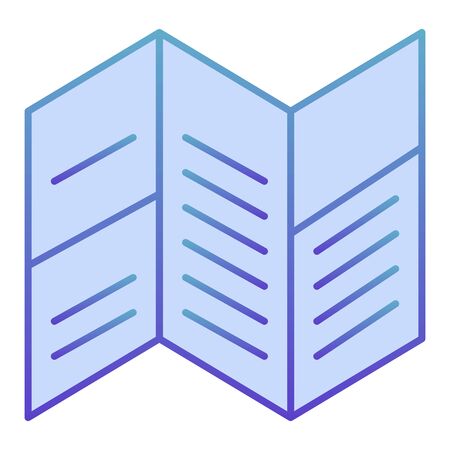 Brochure flat icon. Trifold blue icons in trendy flat style. Office agenda gradient style design, designed for web and app. Eps 10.のイラスト素材