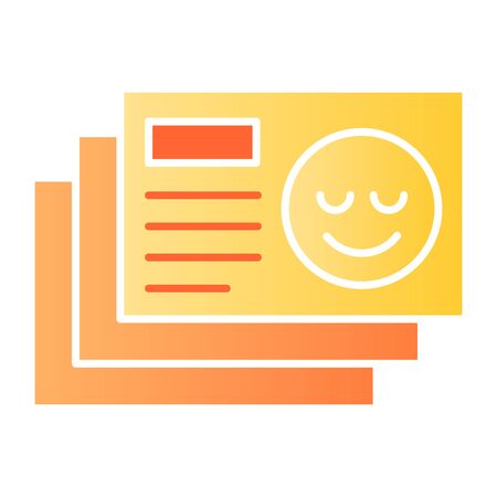 Flyer flat icon. Poster color icons in trendy flat style. Advertising brochure gradient style design, designed for web and app. Eps 10.のイラスト素材