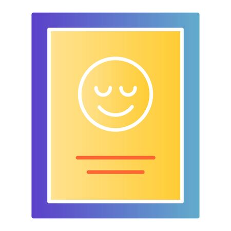 Poster flat icon. Typography color icons in trendy flat style. Banner gradient style design, designed for web and app. Eps 10.のイラスト素材