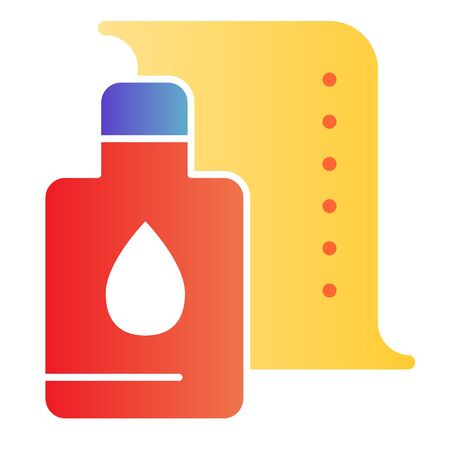 Printer cartridge flat icon. Printer paint can color icons in trendy flat style. Ink paint bottle gradient style design, designed for web and app. Eps 10.のイラスト素材