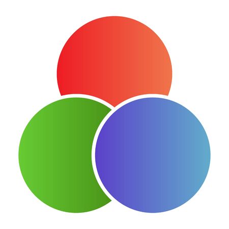 Color mixing flat icon. Print paint can color icons in trendy flat style. Spectrum gradient style design, designed for web and app.のイラスト素材