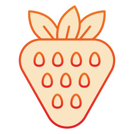 Strawberry flat icon. Vitamin orange icons in trendy flat style. Healthy food gradient style design, designed for web and app. Eps 10.のイラスト素材