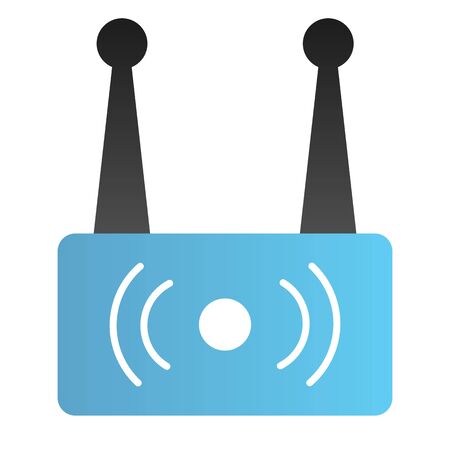 Wireless router flat icon. Wi fi network color icons in trendy flat style. Wireless internet gradient style design, designed for web and app. Eps 10のイラスト素材