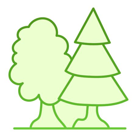 Forest flat icon. Trees green icons in trendy flat style. Nature gradient style design, designed for web and app.のイラスト素材