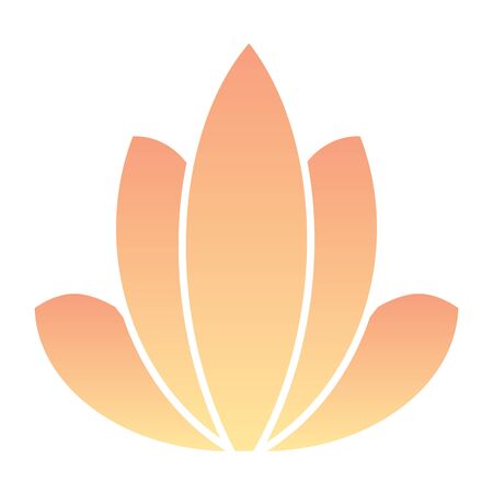 Lotus flat icon. Flower color icons in trendy flat style. Nature gradient style design, designed for web and app.のイラスト素材
