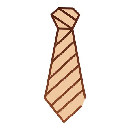 Tie flat icon. Neckcloth brown icons in trendy flat style. Striped necktie gradient style design, designed for web and app.のイラスト素材