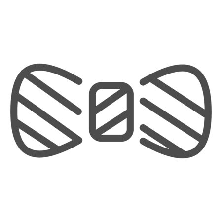 Bow tie line icon. Necktie knot vector illustration isolated on white. Mens accessory outline style design, designed for web and app.のイラスト素材