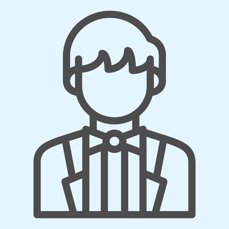 Groom line icon. Newly married manのイラスト素材