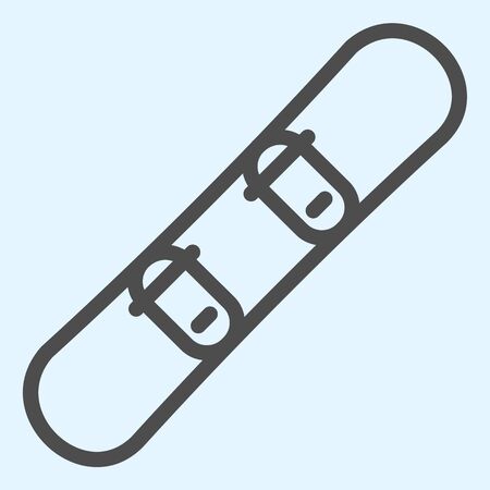 Snowboard line icon. Board for winter snow activity.のイラスト素材