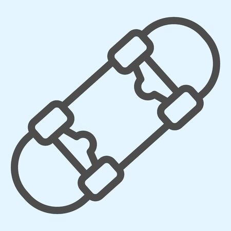 Skateboard line icon. Board for road activity with wheels.のイラスト素材