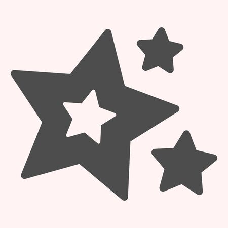 Stars glyph icon. Big and small shapes. Astronomy vector design concept, solid style pictogram on...