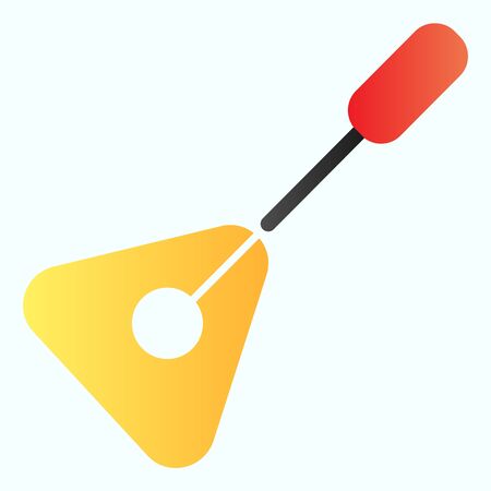 Balalaika flat icon. Russian traditional musical instrument vector illustration isolated on white. Stringed instrument gradient style design, designed for web and app. Eps 10.のイラスト素材