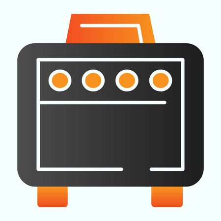Amplifier flat icon. Sound amplifier vector illustration isolated on white. Musical amp gradient style design, designed for web and app. Eps 10のイラスト素材