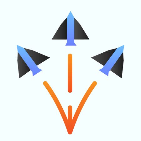 Jet fighters flat icon. Three army planes vector illustration isolated on white. Airplanes in sky...