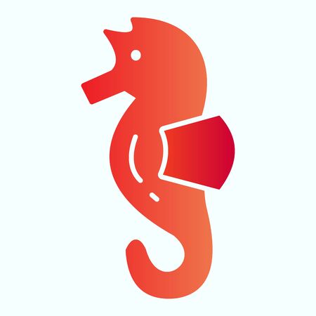 Sea Horse flat icon. Sea animal hippocampus illustrationのイラスト素材