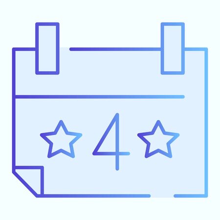 4th of july calendar flat icon. Independence day  illustrationのイラスト素材