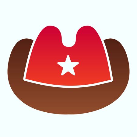 Cowboy hat flat icon. Western fashion  illustrationのイラスト素材