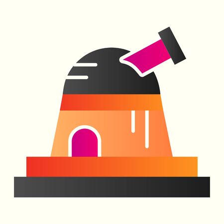 Observatory line icon. Telescope for space discovery and explore. Astronomy vector design concept, outline style pictogram on white background, use for web and app. Eps 10.のイラスト素材