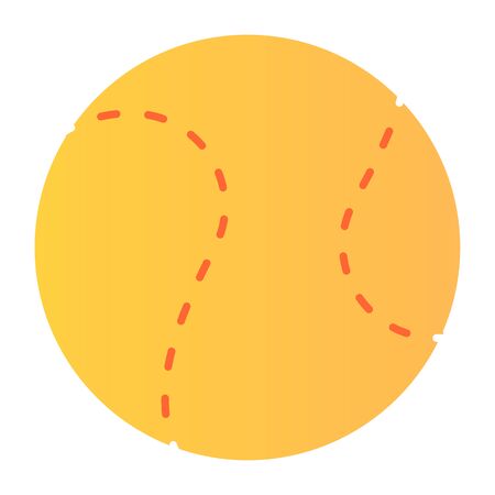 Tennis ball flat icon. Game vector illustration isolated on white. Sport equipment gradient style design, designed for web and app. Eps 10.のイラスト素材