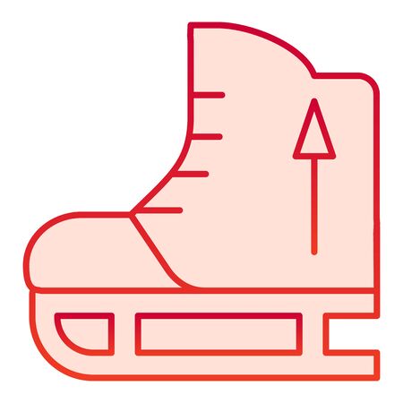 Skates flat icon. Skating equipment vector illustration isolated on white. Sport gradient style design, designed for web and app. Eps 10.のイラスト素材