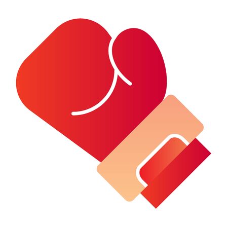 Boxing glove flat icon. Sport equipment vector illustration isolated on white. Box gradient style design, designed for web and app. Eps 10.のイラスト素材