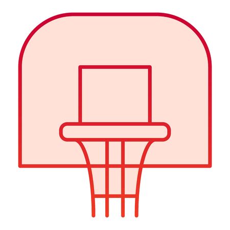 Basketball hoop flat icon. Basketball ring vector illustration isolated on white. Basketball net gradient style design, designed for web and app. Eps 10.のイラスト素材