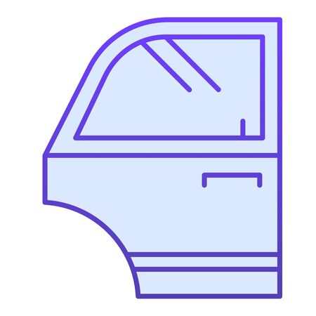 Door of automobile flat icon. Car detail vector illustration isolated on white. Car part gradient style design, designed for web and appのイラスト素材