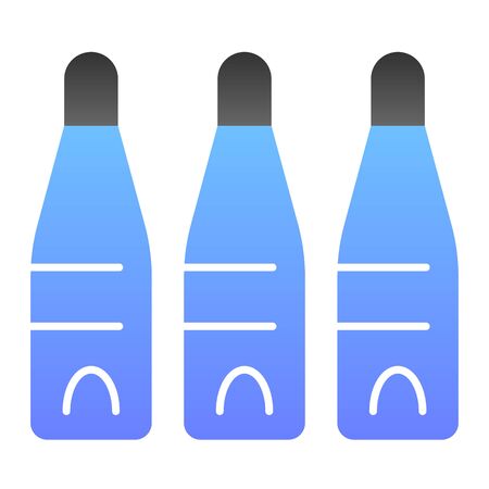 Ampoules flat icon. Medical ampoule vector illustration isolated on white. Ampul gradient style design, designed for web and app.のイラスト素材