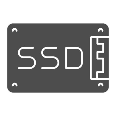 Solid State Drive Solid Icon Data Memory Storage Hard Drive Symbol Glyph Style Pictogram On White Background Technology Item Sign For Mobile Concept And Web Design Vector Graphics のイラスト素材 ストックフォト 写真素材のstock Foto ストックドット