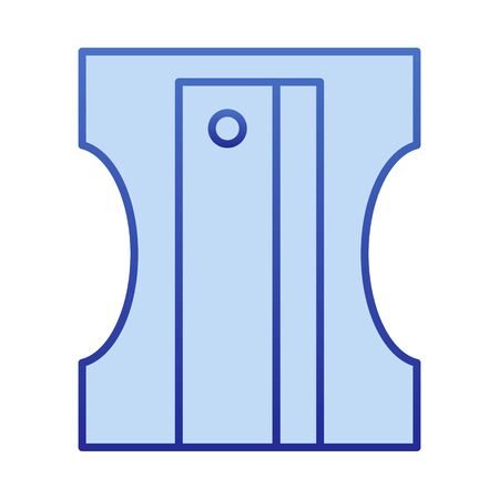 Pencil sharpener color icon. Manual cutter symbol, gradient style pictogram on white background. School instrument or stationery sign for mobile concept and web design.のイラスト素材