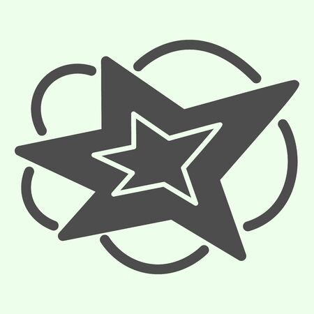 Explosion solid icon. Space Big Bang blast with flash glyph style pictogram on white background. Science and research signs for mobile concept and web design. Vector graphics.の写真素材