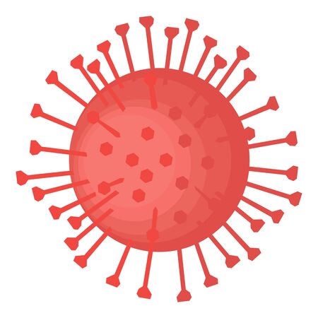 Corona virus cell vector illustration isolated on white background.のイラスト素材