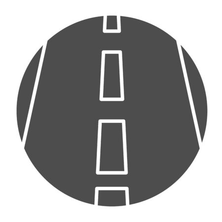 Motorway solid icon, transportation symbol, Highway road vector sign on white background, freeway icon in glyph style for mobile concept and web design. Vector graphics.の写真素材
