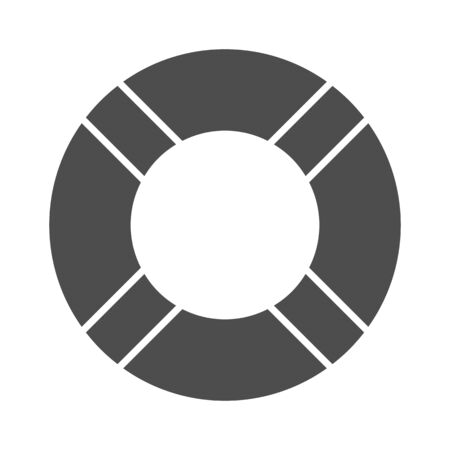 Lifebuoy solid icon, Summer concept, Lifesaver sign on white background, Life saving ring icon in glyph style for mobile concept and web design. Vector graphics.のイラスト素材