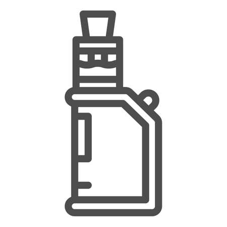 Electronic cigarette line icon, Smoking concept, E-Cigarette sign on white background, vape icon in outline style for mobile concept and web design. Vector graphics.のイラスト素材