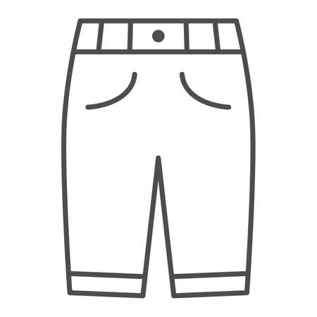 Vector of Capri thin line icon, clothes 