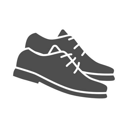Golf shoes solid icon, golf concept, Golfer boots sign on white background, shoes icon in glyph style for mobile concept and web design. Vector graphics.のイラスト素材