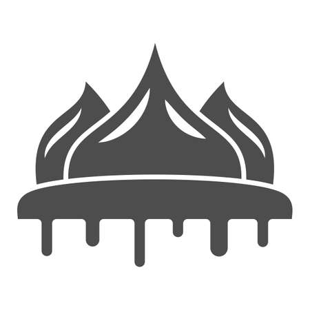 Chocolates solid icon, Chocolate festival concept, Sweet chocolate candies sign on white background, truffle desserts icon in glyph style for mobile concept and web design. Vector graphics.のイラスト素材