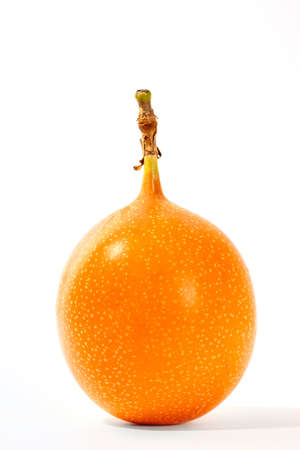 Fresh granadilla in a studio shot. Granadilla fruit on white background.の写真素材