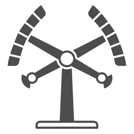 Ride double hammer solid icon, The rides concept, Attraction Kamikaze sign on white background, attraction pendulum icon in glyph style for mobile concept and web design. Vector graphics.のイラスト素材