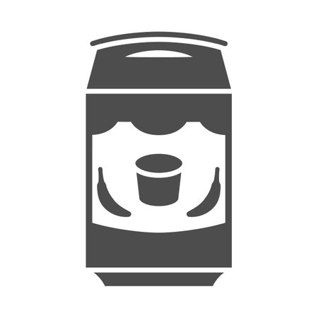 Dessert in the jar solid icon, asian food concept, purin custard pudding vector sign on white background, glyph style icon for mobile concept and web design. Vector graphics.のイラスト素材